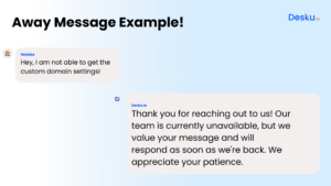 Away message example