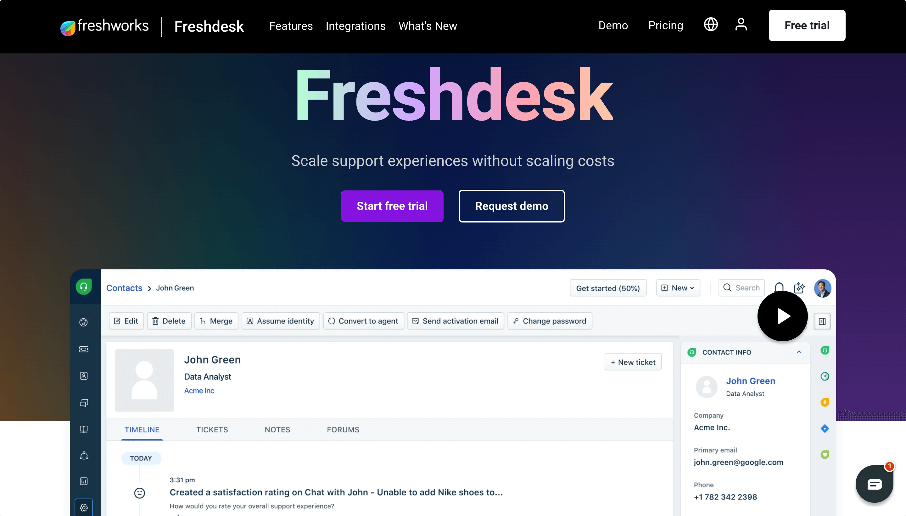 Freshdesk - competitor to zendesk