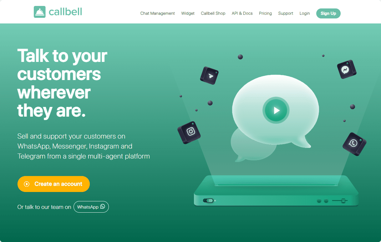 Callbell whatsapp marketing software