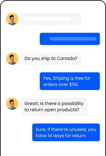 A screenshot of a live chat conversation between a customer and a seller.