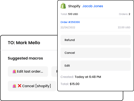 A screenshot of the tc mark melo checkout page showcasing their social media inbox software.