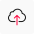 A cloud icon with an arrow pointing up, powered by ai.