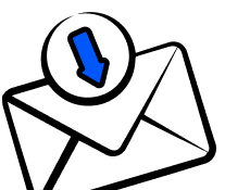 A blue arrow pointing at a black background in the learning space by desku.