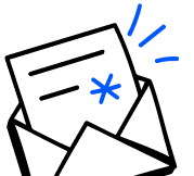 A blue drawing of a snowflake on a black background featured in learning space by desku.
