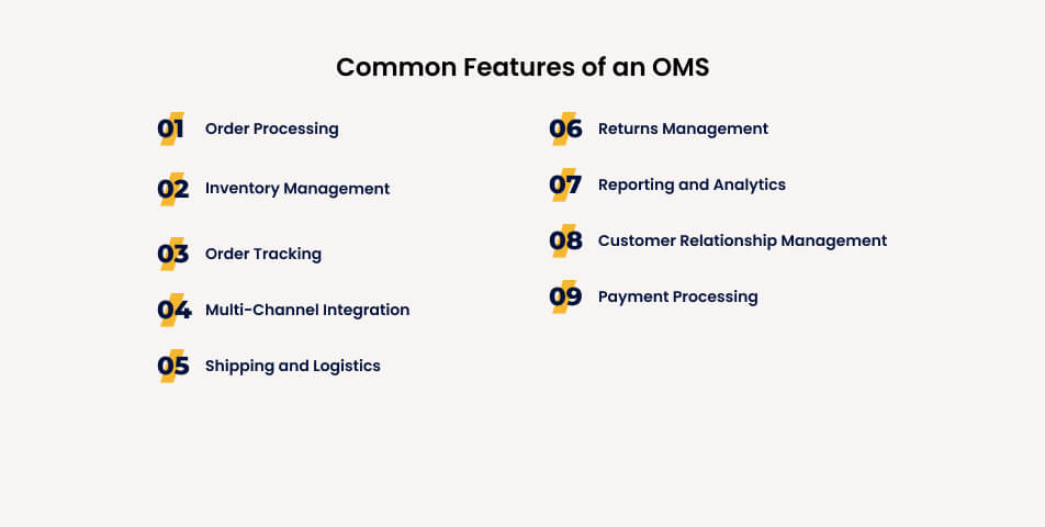 What are the common features of an oms?