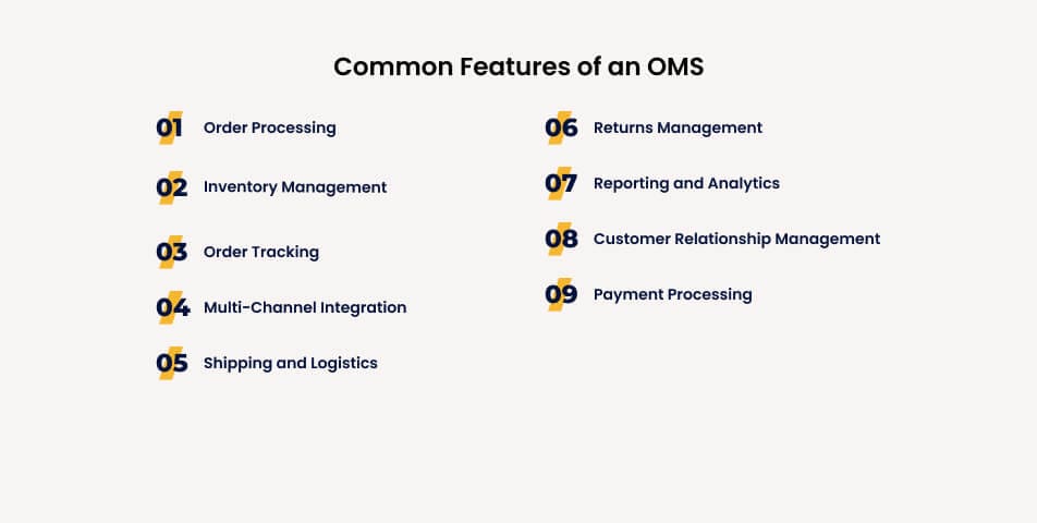 What are the common features of an oms?