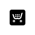 An Ecwid Store shopping cart icon on a white background.