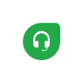 A green icon with headphones on it, representing the freshdesk brand.