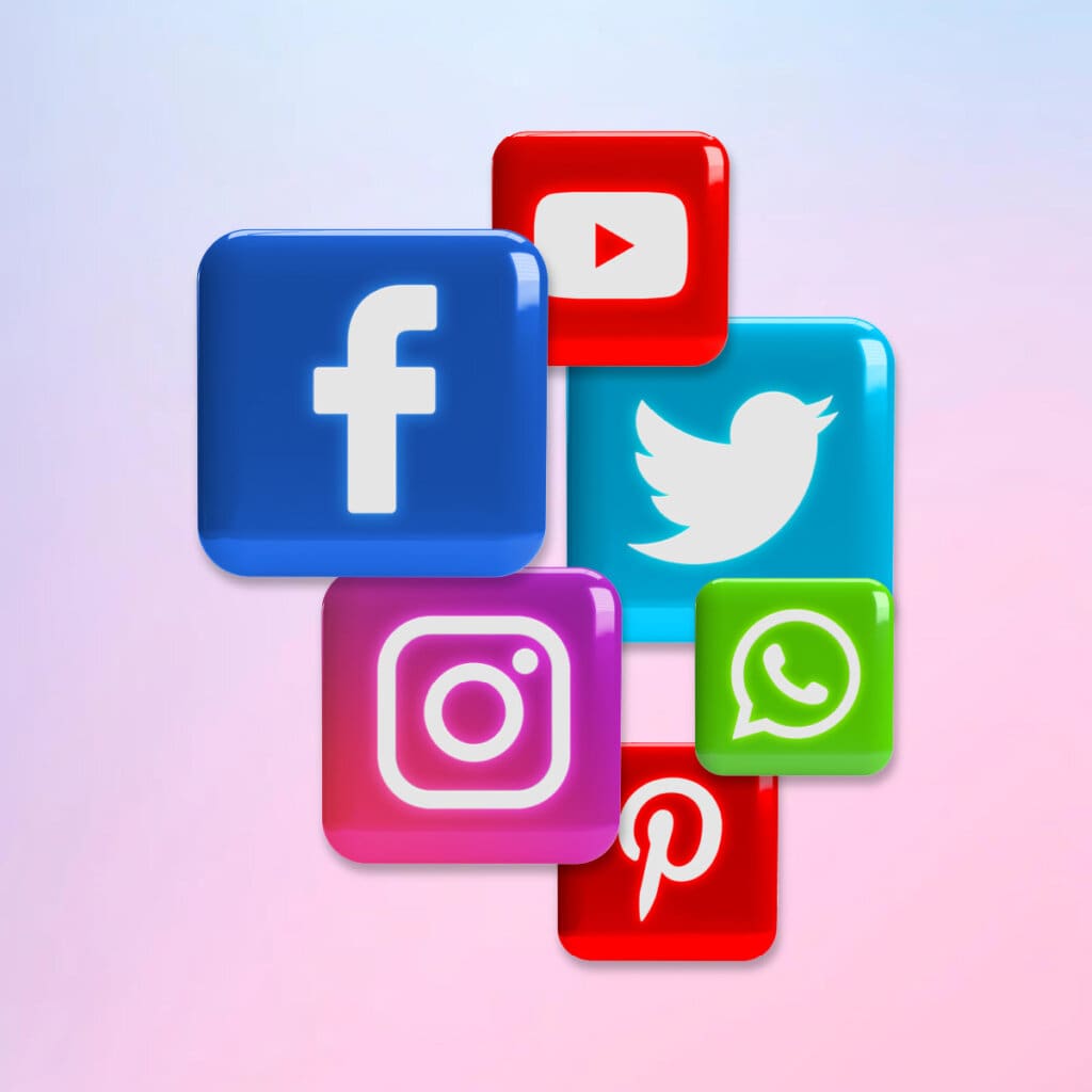 Social Bar: Social Media icons - best Sales channels Social media app