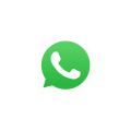 WhatsApp logo on a white background.
