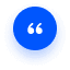 A blue circle with a quote from desku.