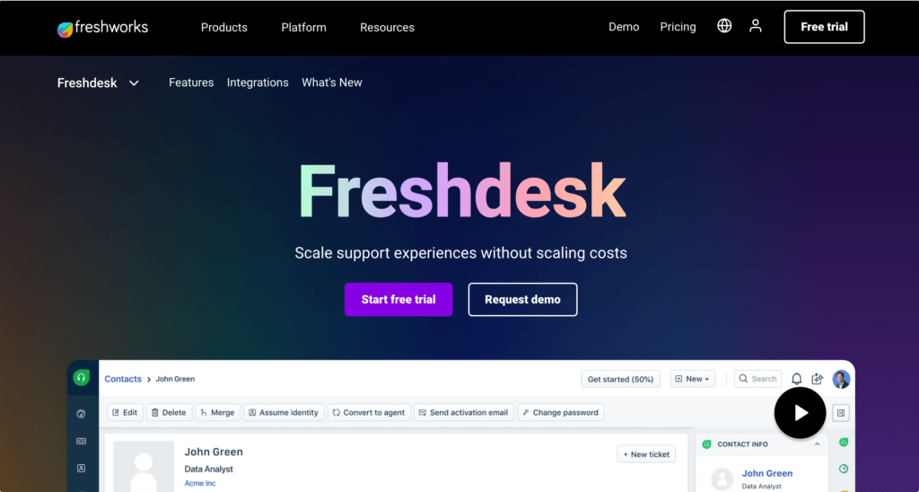 What is freshdesk?