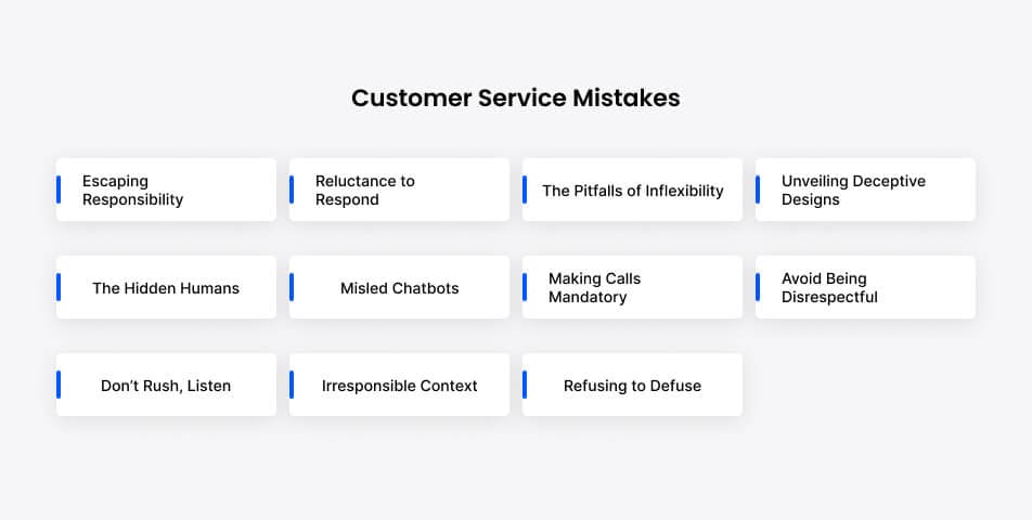 11 common customer service mistakes to avoid