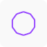 An ai-generated purple hexagon on a white background.