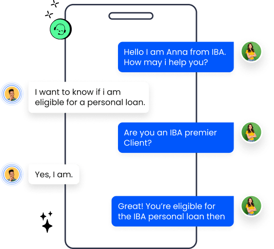 A conversation between two people on a mobile phone utilizing ai for support.
