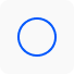 An ai-powered automation system that creates a circle with a blue circle in the middle.