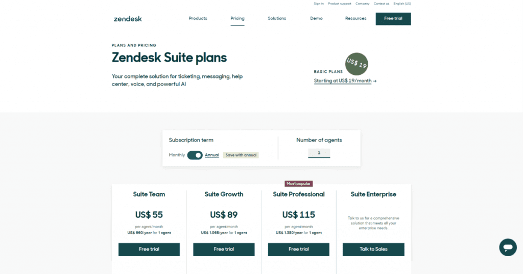 Does zendesk pricing structure balance features with affordability