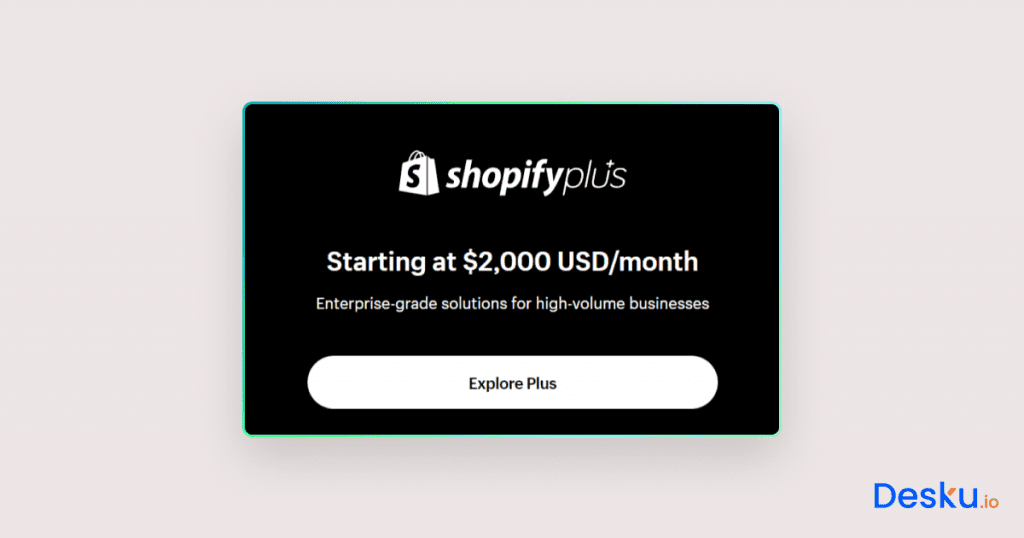 How much does shopify plus cost in 2023