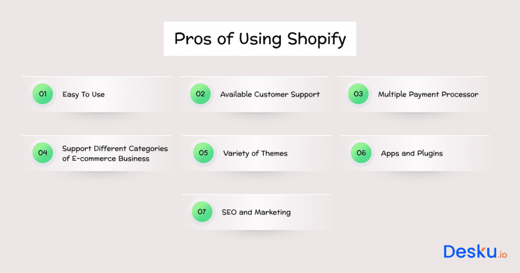 Pros of using shopify
