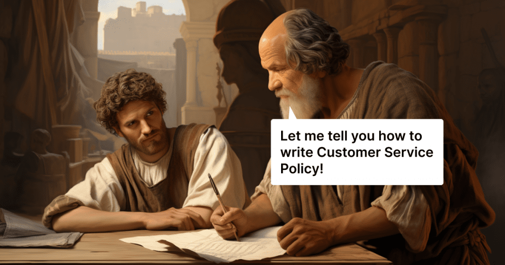 Let me guide you on how to write customer service policies.