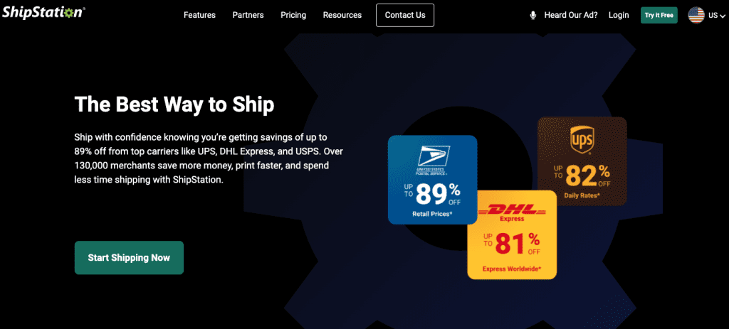 The best way to ship for bigcommerce is shown on a web page.